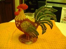 Metal Rooster With Votive Candle in Houston, Texas