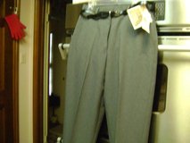 Dressy Grey Slacks With Belt -- Size 12 -- NWT in Pearland, Texas